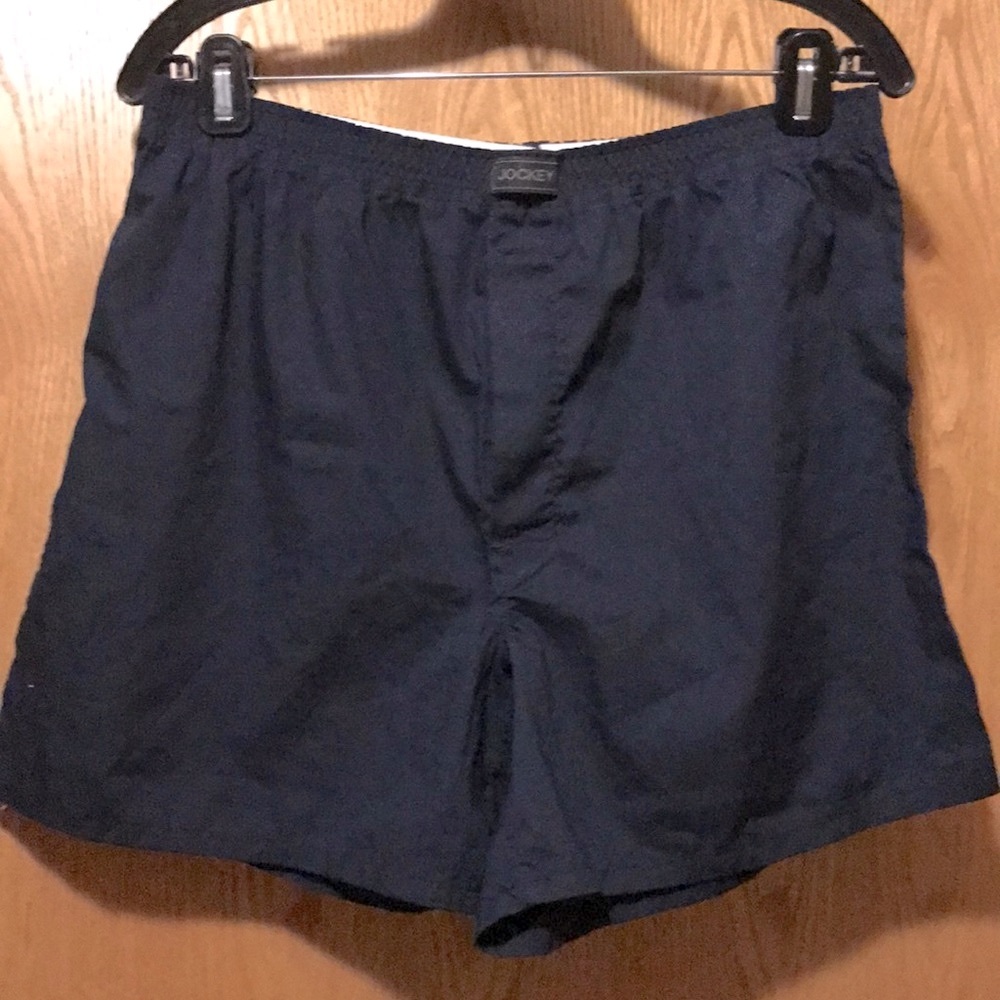 New Jockey L Active Blend Woven Boxer Shorts Navy Blue men underwear standard